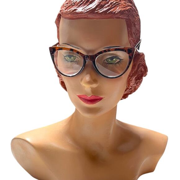 Betsey Johnson +2.00 Reading Glasses Readers Cat Eye Tortoise - Picture 2 of 5